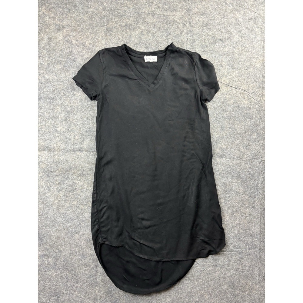 Bella Dahl Dress Womens Size XS Black Knit Relaxed Casual T Shirt Shift Cover Up